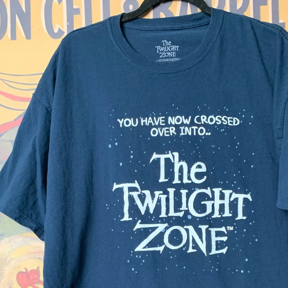 💖 The Twilight Zone You Have Now Crossed Over Into…Navy Sci-Fi Graphic T-Shirt - Picture 1 of 3